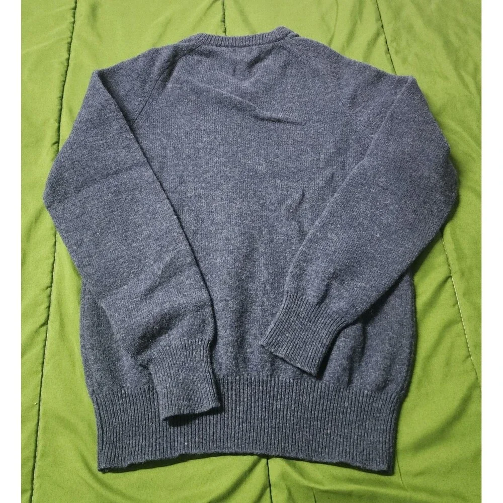 J. CREW Long Sleeve Crew Neck Wool Lambswool Men's Sweater Navy Blue Size XS